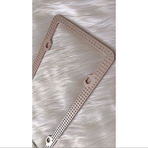 Rose Gold Bling License Plate Frame | Used